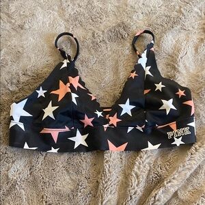 Pink Star Print Bralette